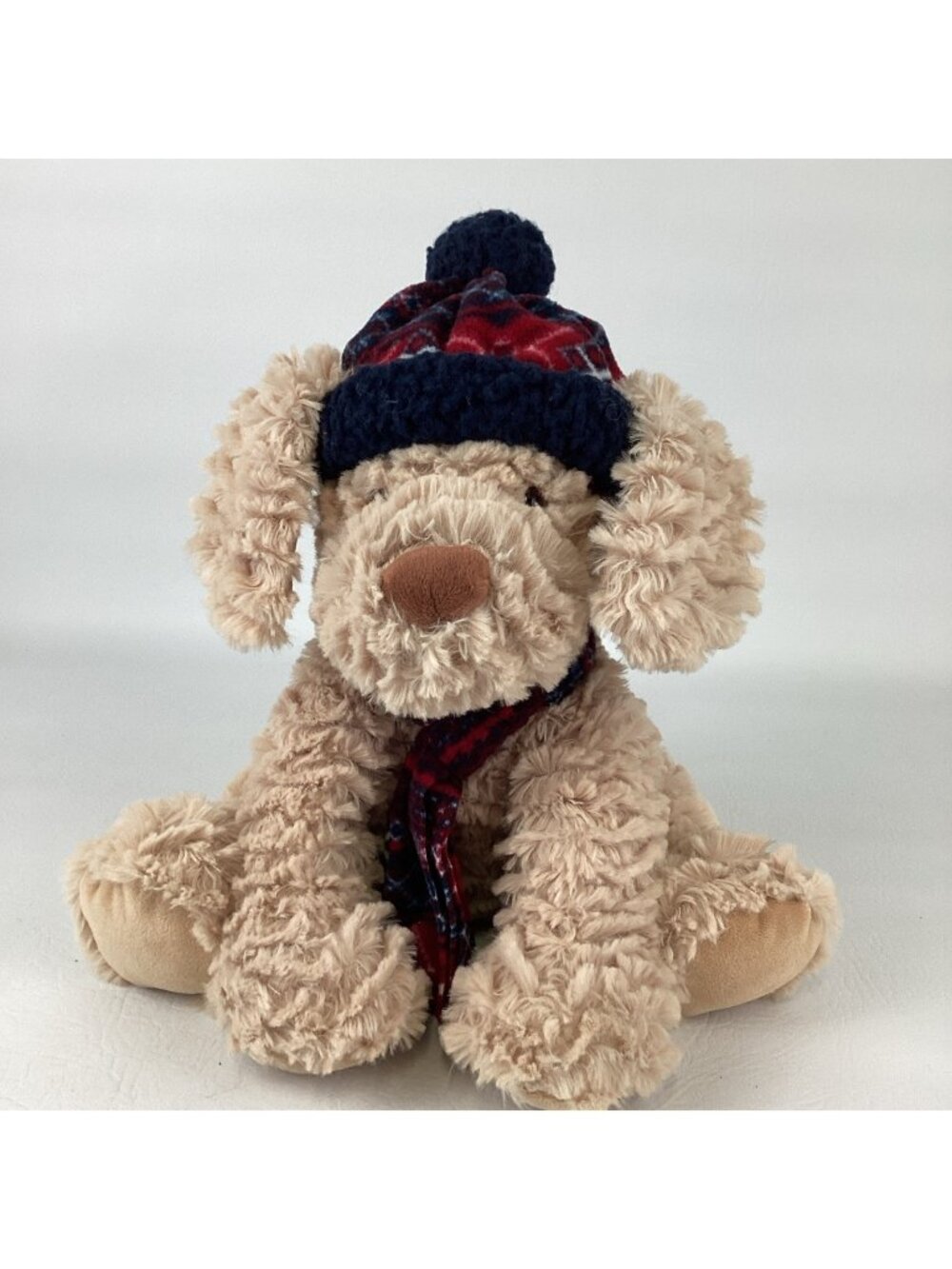 Gentle Treasures Kobie Winter Puppy Dog 12" Plush Stuffed Animal Toy St Jude TAG